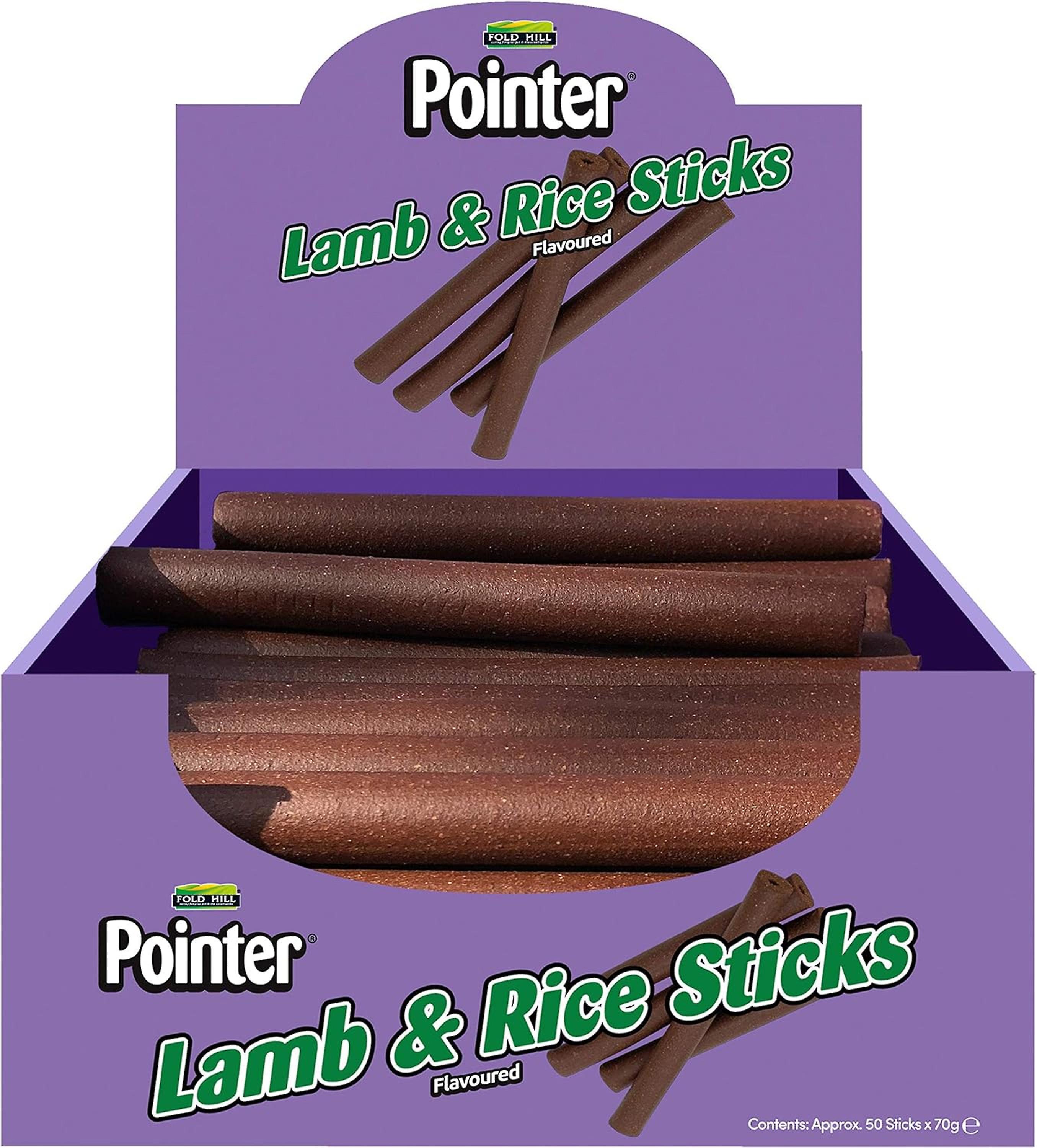 Pointer Lamb and Rice Sticks Dog Treat 50x70g Case of 50