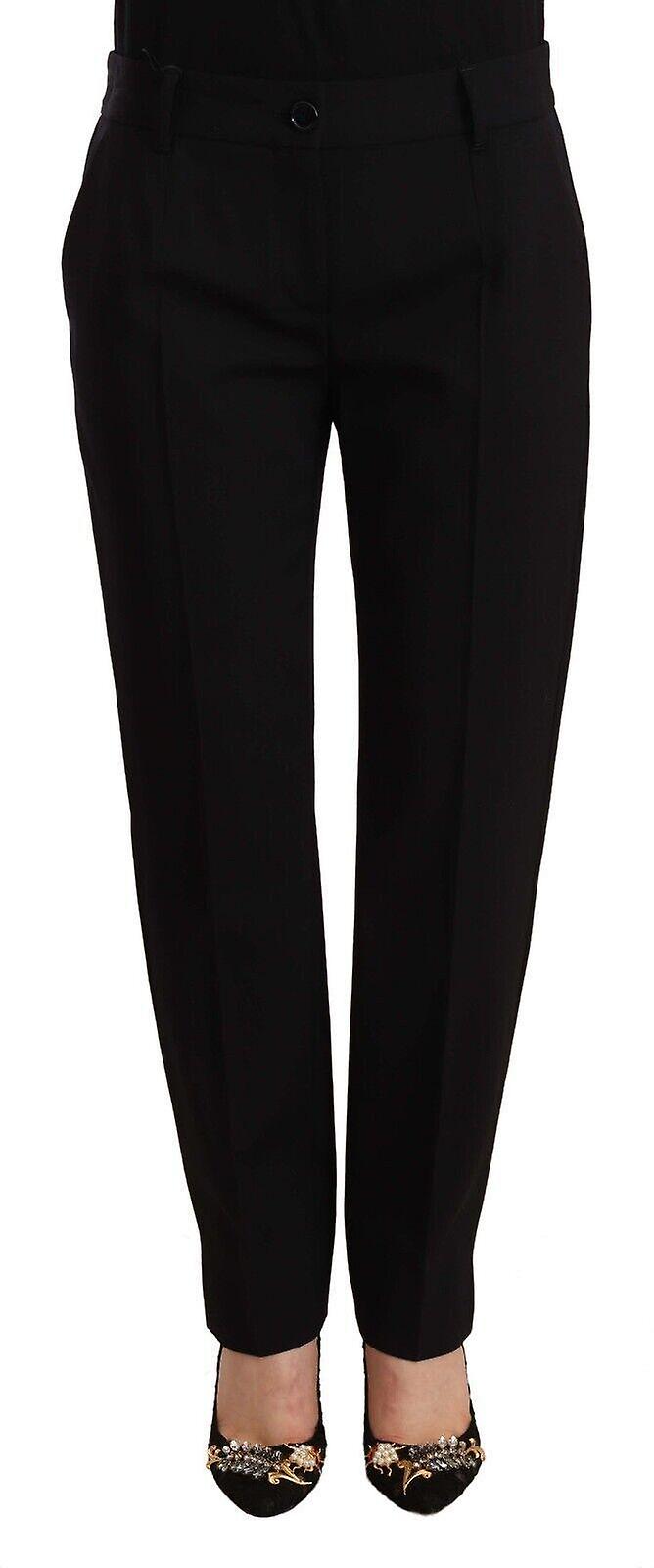 Mid Waist Skinny Trouser Wool Pants