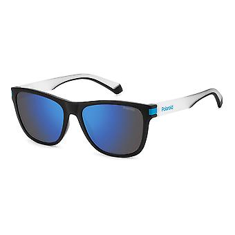 Sunglasses Polaroid PLD 2138/S MATTE BLACK/BLUE MIRRORED POLARIZED 56/17/140 unisex