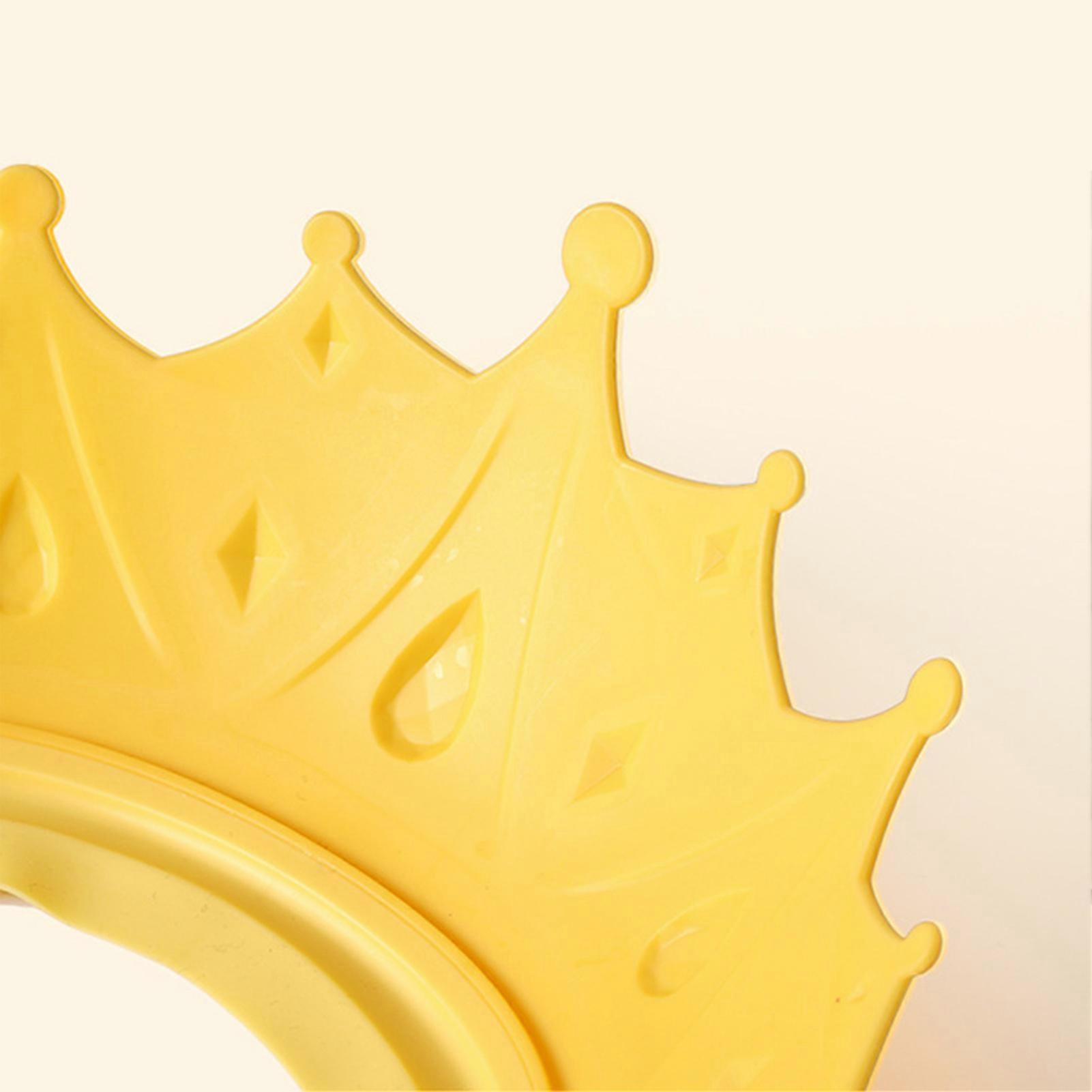 Baby Shower Cap Silicone Crown Ear Protector Adjustable Yellow