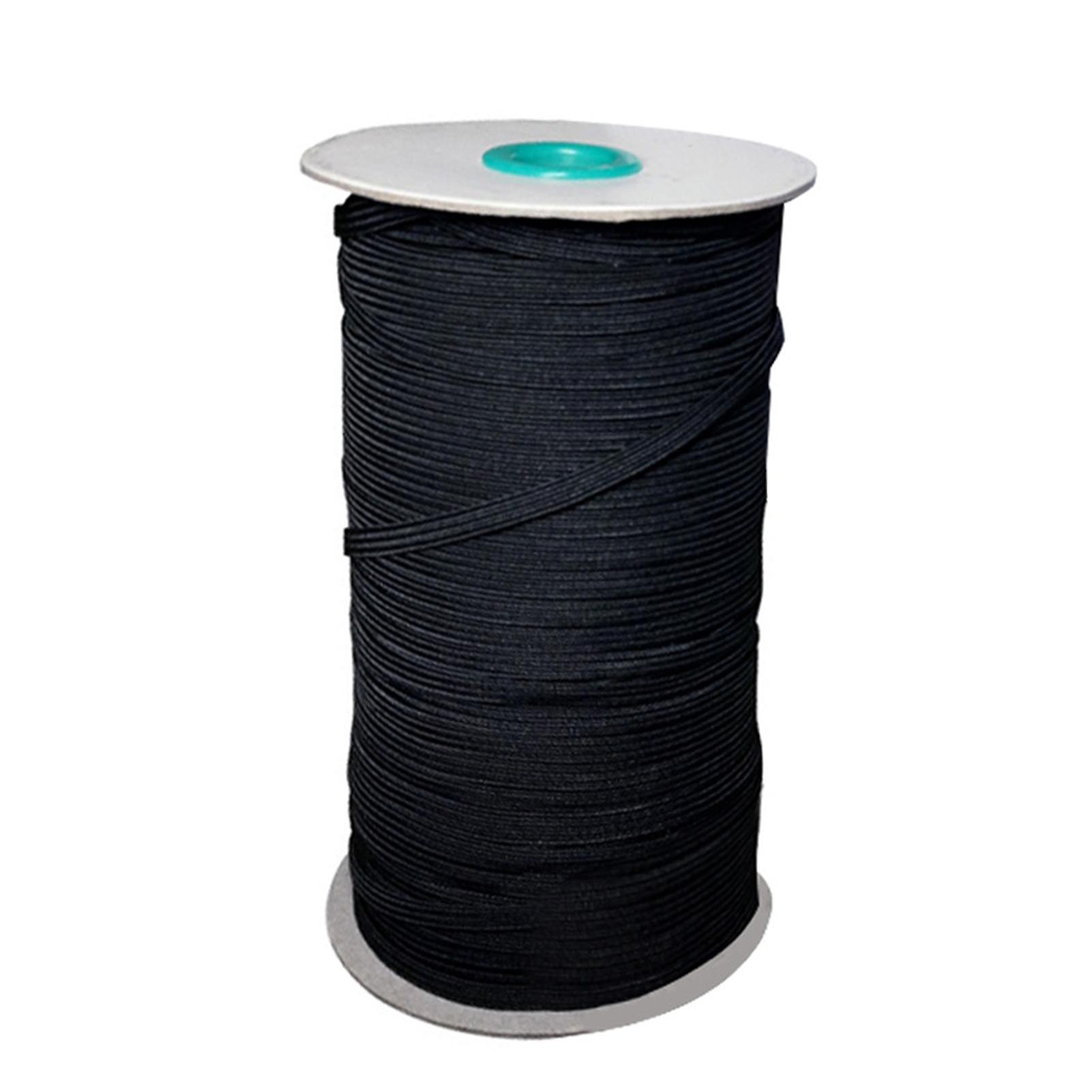 Flat Elastic Band 6mm in Width 70 Yards Stretch Strap Cord Comes in Roll for Crafting Face Cover Making