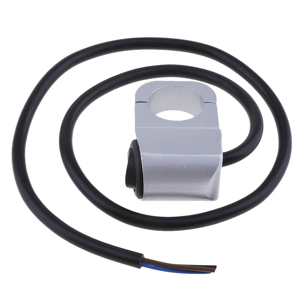 12V Motorcycle Handlebar On Off Switch For Headlight Fog Spot Light Silver