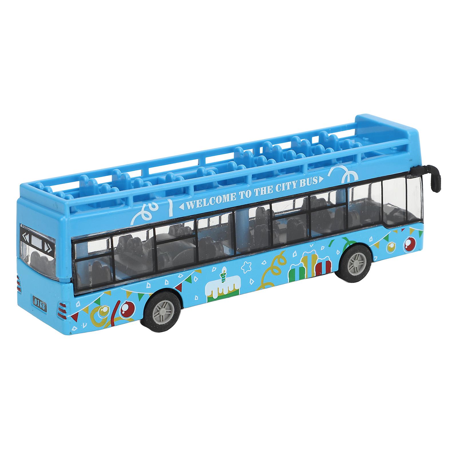 Bus Model Toy Alloy Pull Back Vehicle High Simulation City Bus Toy Model for Children Kids 
