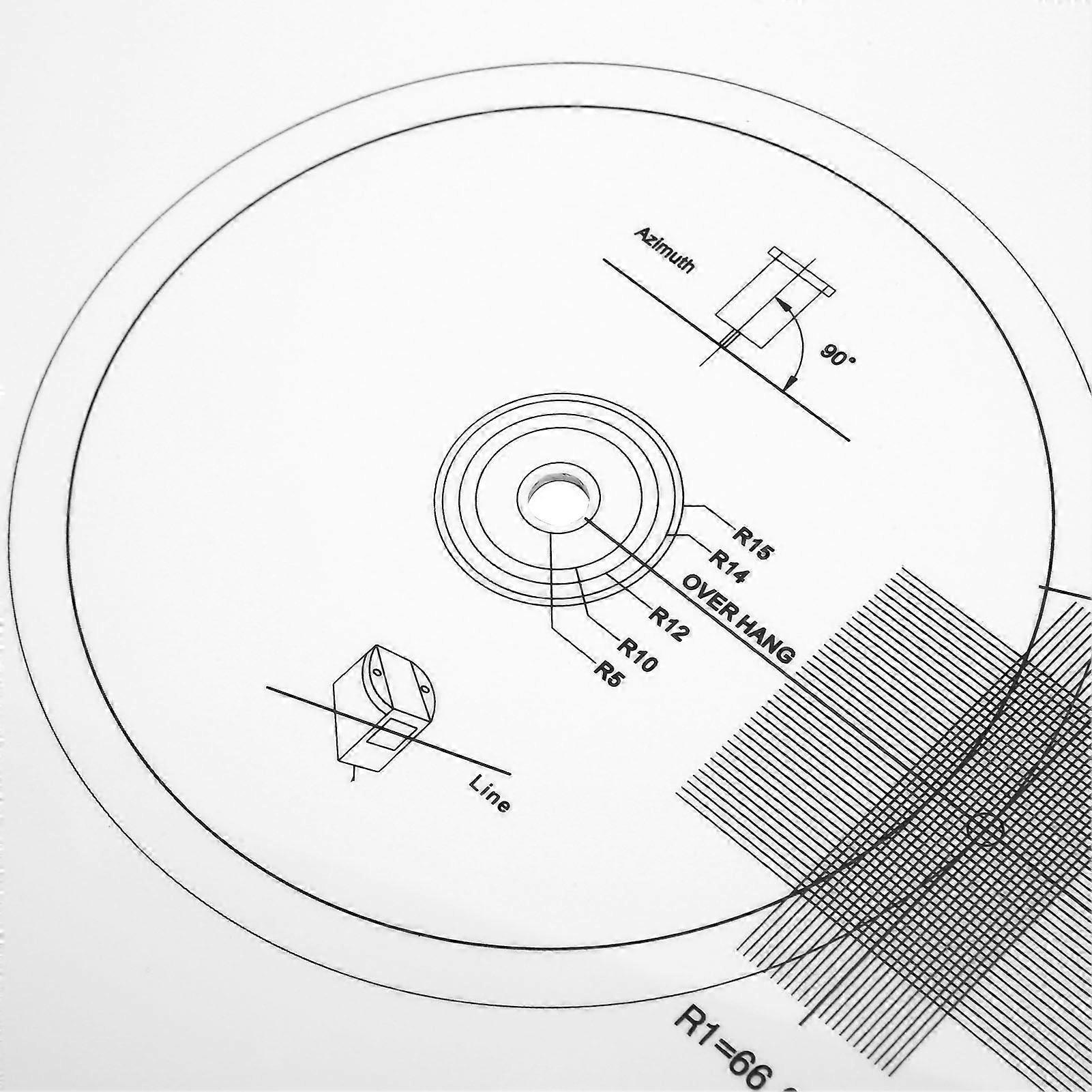 Turntable Cartridge Alignment Protractor Mat Prevent Slip Static Shockproof Phonograph Protractor Alignment Tool