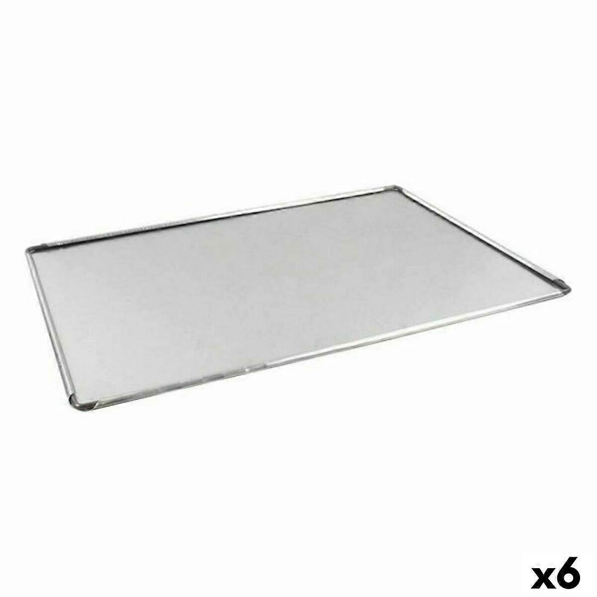 Teglia VR Alluminio Argento Rettangolare 40 x 28 x 0,5 cm (6 Unità)