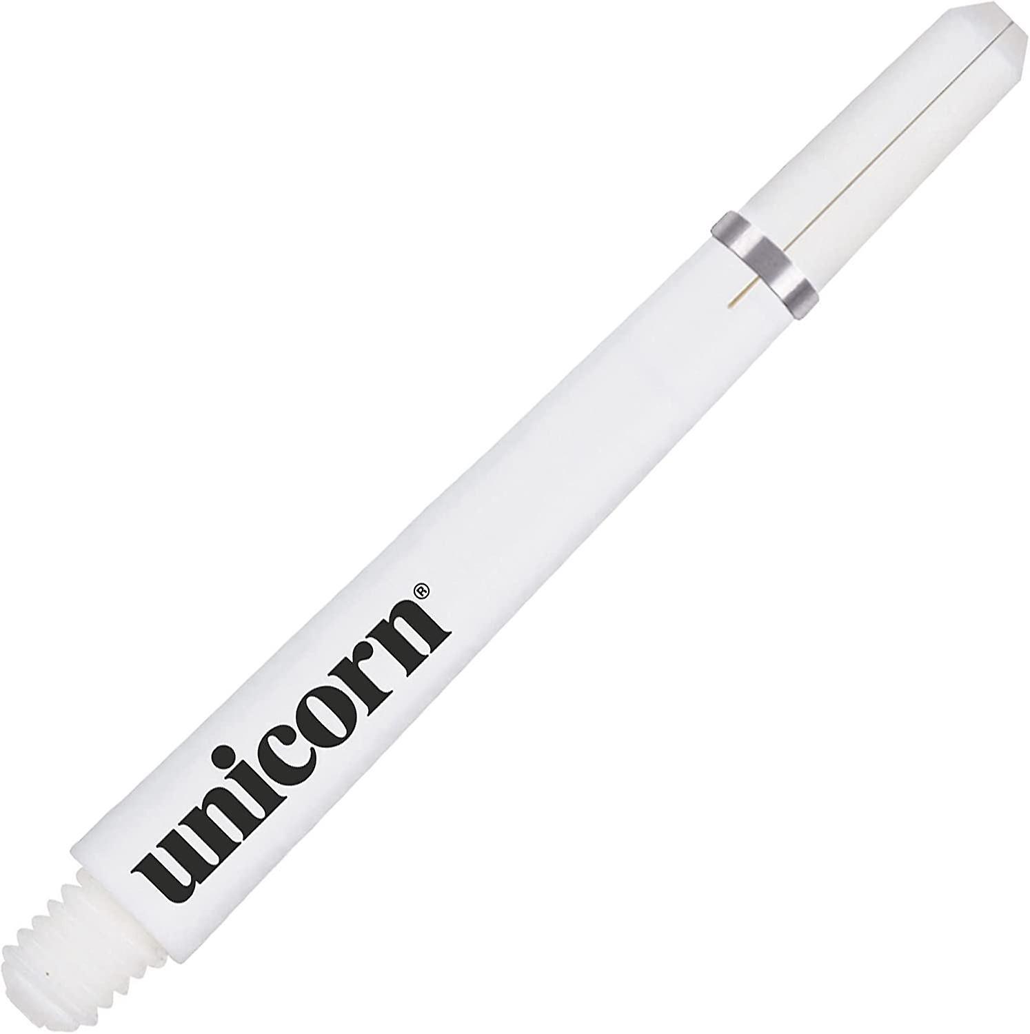 Unicorn Gripper 4 Shafts Set Durable Polycarbonate Dart Stems Solid Ring Grip - White