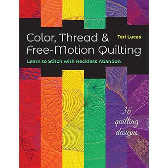 Costura com linha colorida e movimento de livro - Teri Lucas