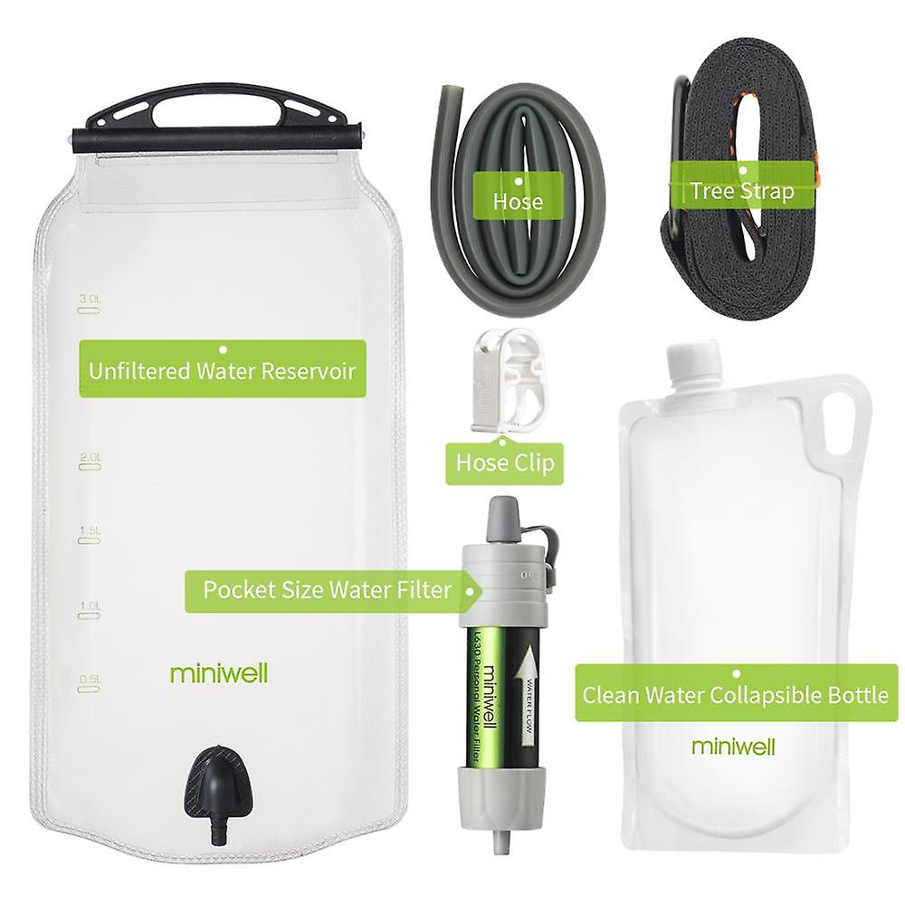 Outdoor Water Filter Gravity Water Filter System For Hiking,camping,survival And Travel