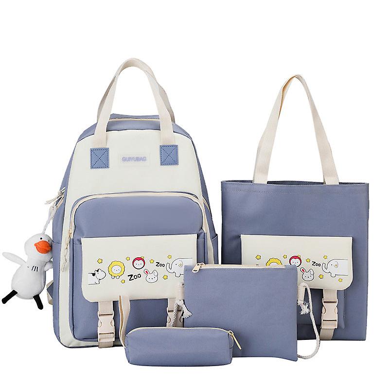 Kids Child Backpack Toddler School Bag Match Sets Color Blocking Campus