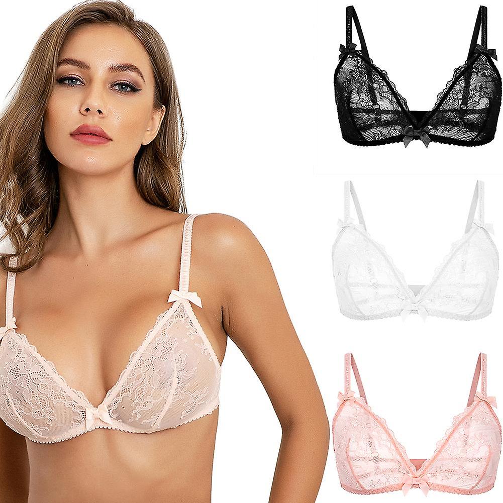 Varsbaby Women's See Through Mesh Wirefree Bra 2pcs