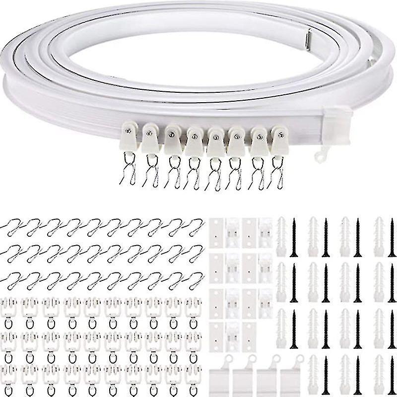 Dewenwils 5 Meter Bendable Ceiling Curved Curtain Track Flexible Ceiling Curtain