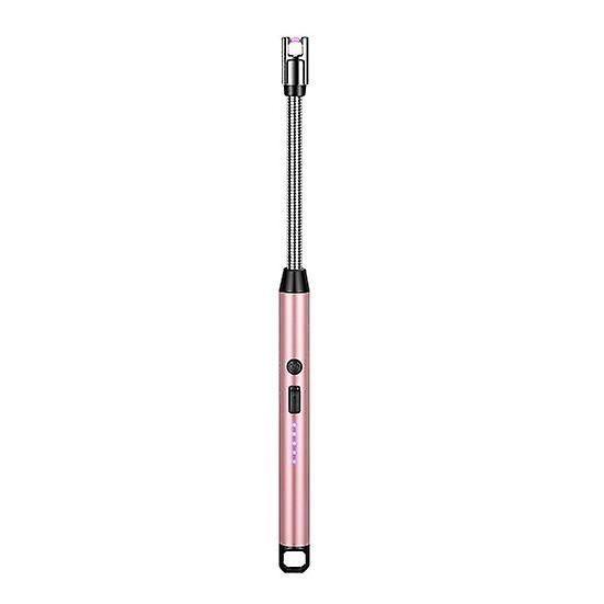 1 Set Electric Igniter USB Rechargeable Windproof LED Power Display Pulse Igniter Stick with Long Handle for Outdoor Home