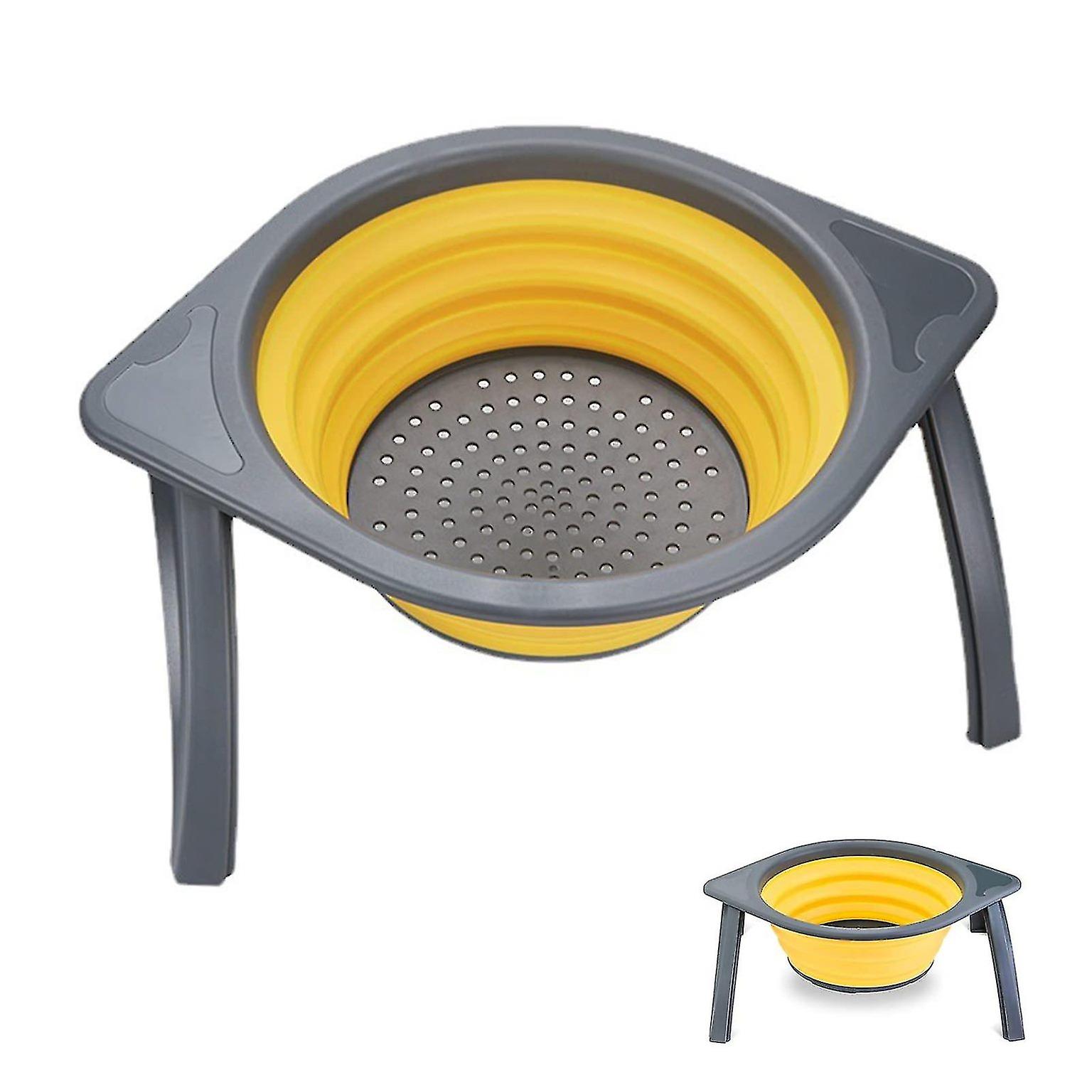 Silicone Collapsible Kitchen Colander- Fruit and Vegetable Storage Drainer