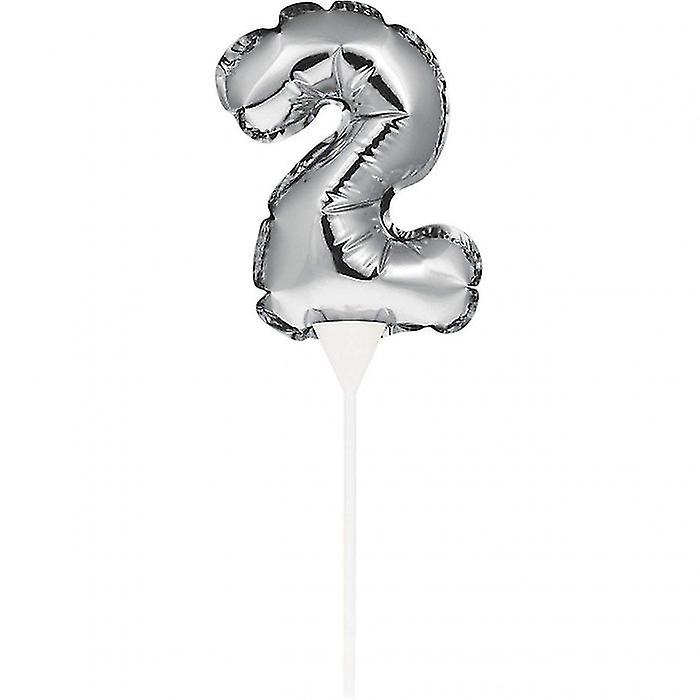Creative Converting Number 2 Self-Inflating Balloon Cake Topper