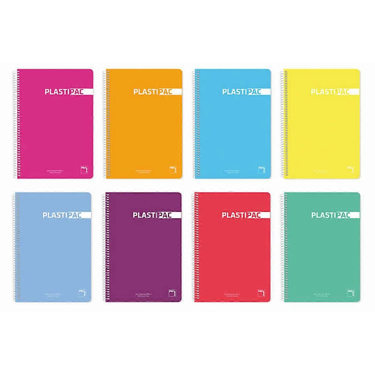 Notebook Pacsa Plastipac Multicolour Din A4 80 Sheets 21,5 x 31,5 cm 5 Pieces