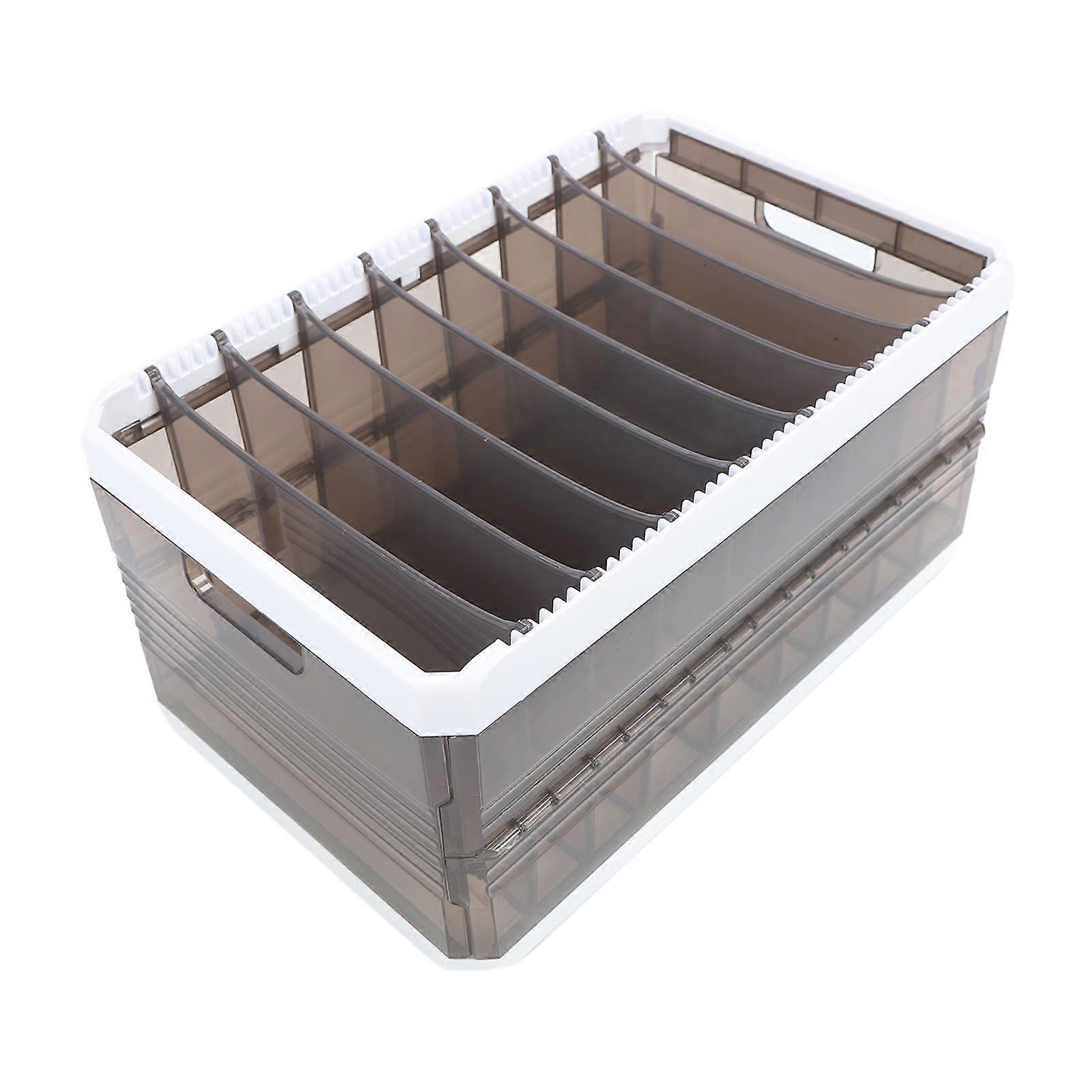 Wardrobe Clothes Organizer Clothing Compartment Storage Box Foldable Clothing Storage Box Large Size with Lid 9 Grids 