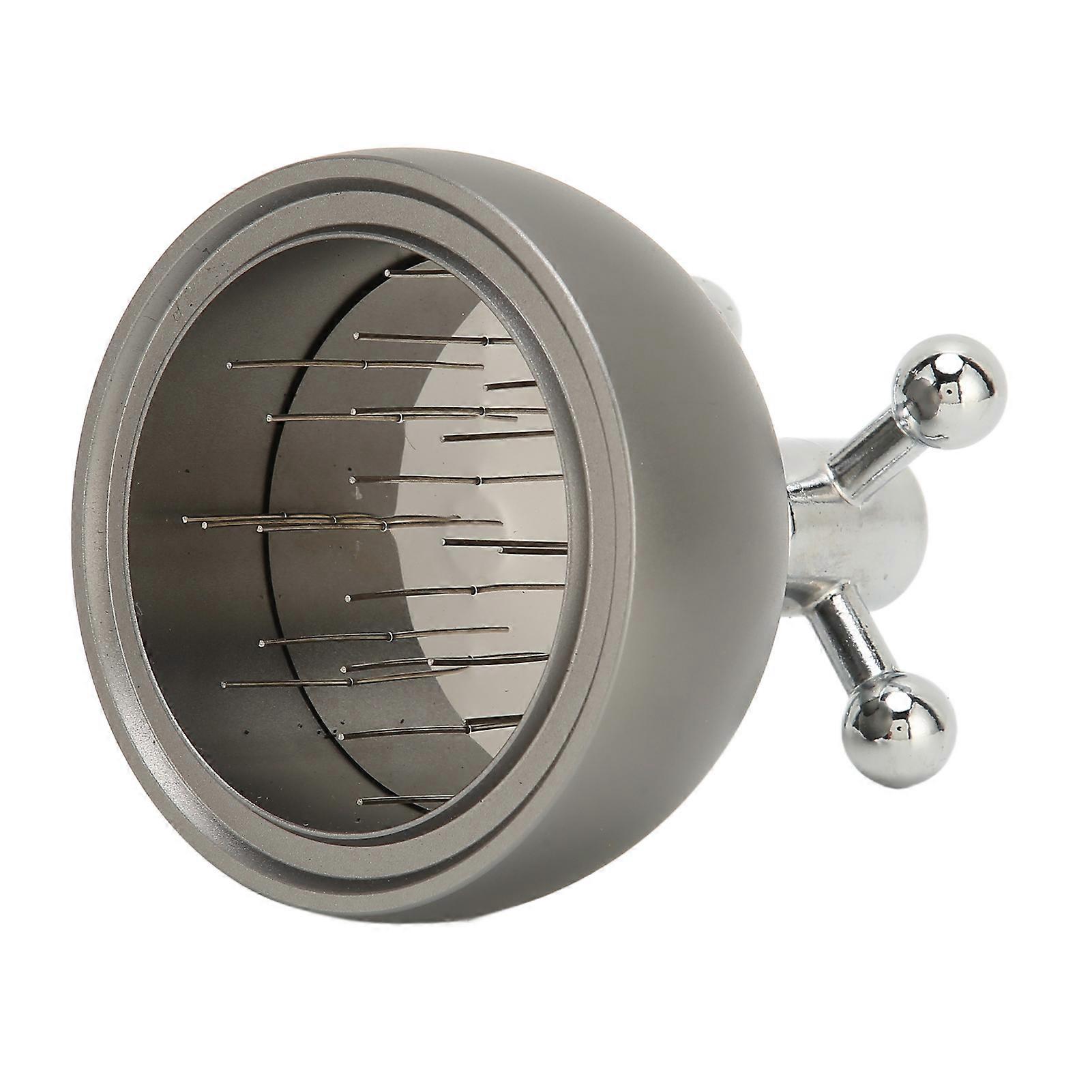Dual Bearing Adjustable Rotating Handle Coffee Powder Distributor Needle and Hand Tamper in Gray - Coffee Brewing Tool(58mm)