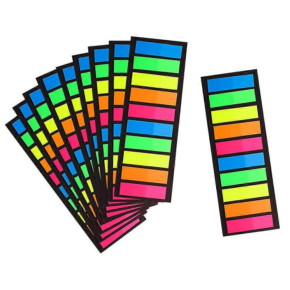 10Pack 2000Pcs Page Markers,Index Tab Flags,Sticker Note, Fluorescent Index Tabs Page Flags,for Boo