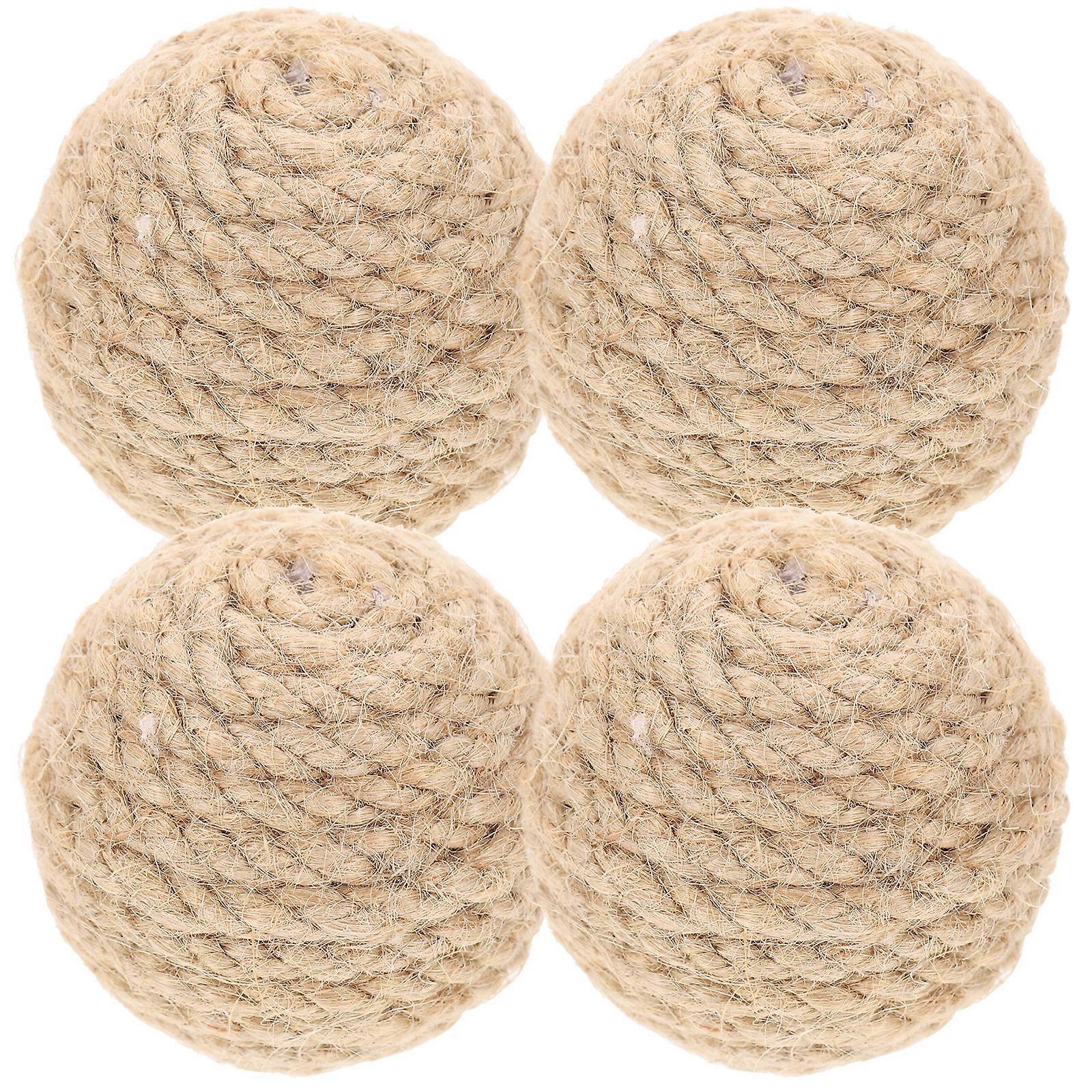4Pcs Cat Scratcher Indoor Cat Scratch Toy Cat Scratching Ball Indoor Cat Balls Toy Interactive Cat Toy