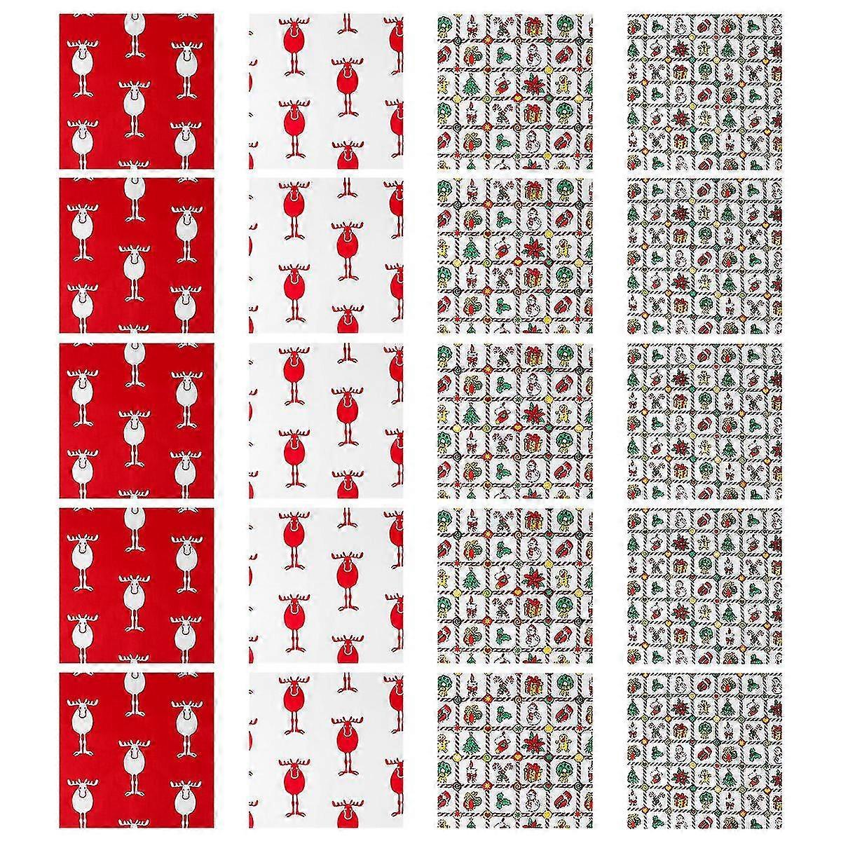 20pcs Pure Cotton Diy Fabrics Handmade Fabrics Printed Sewing Cloth 25x25cm