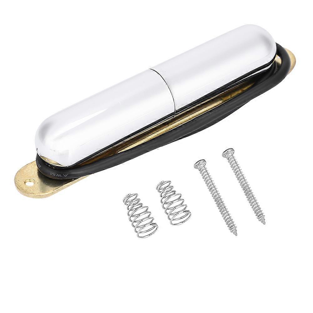 النيكو الخامس المغناطيس أحمر الشفاه أنبوب بيك اب الغيتار الكهربائي واحد لفائف بيك آب للغيتار الكهربائي (فضي)