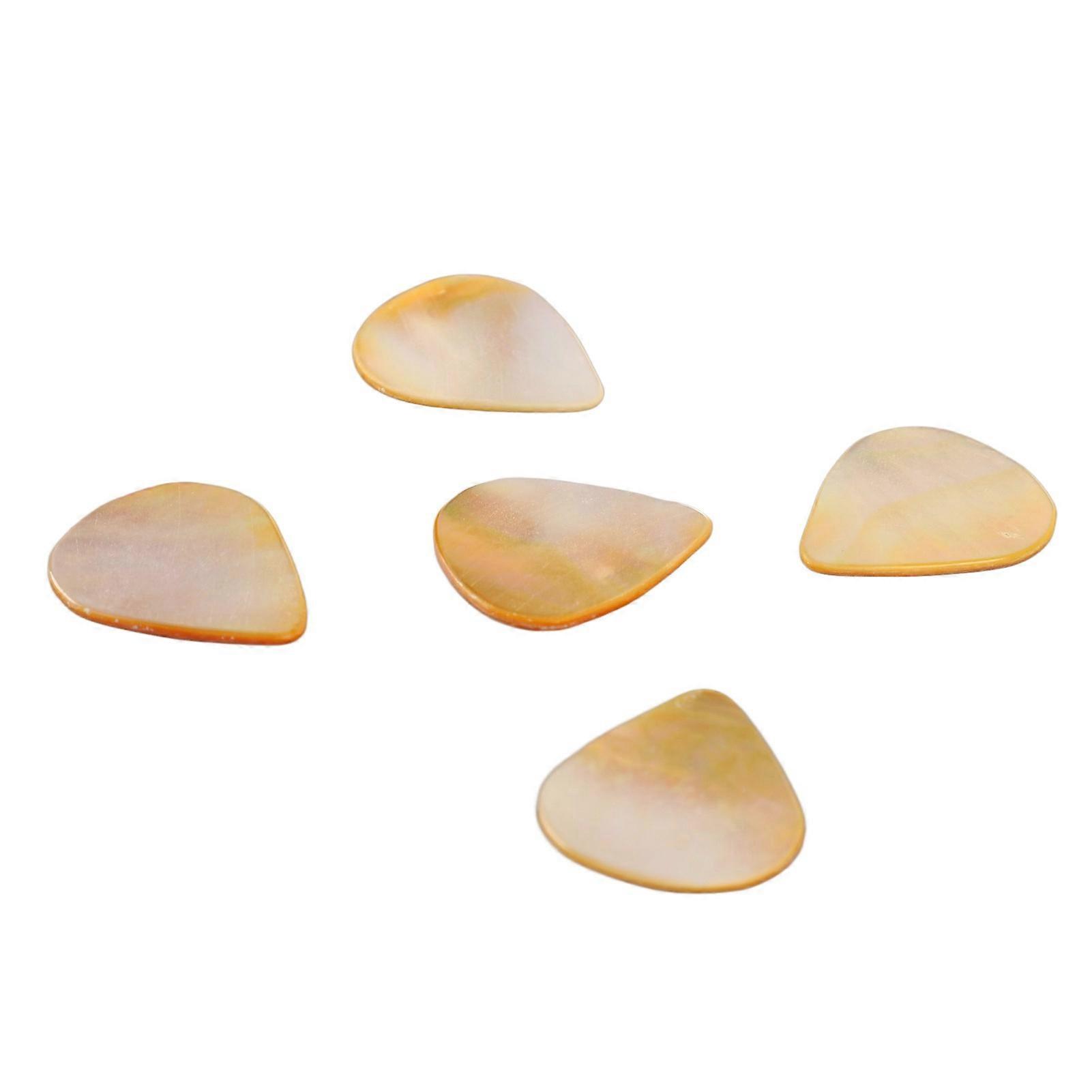 5st Gitarr Plektrum Abalone Shell Musikinstrument Tillbehörssats För Bas Akustisk Gitarr