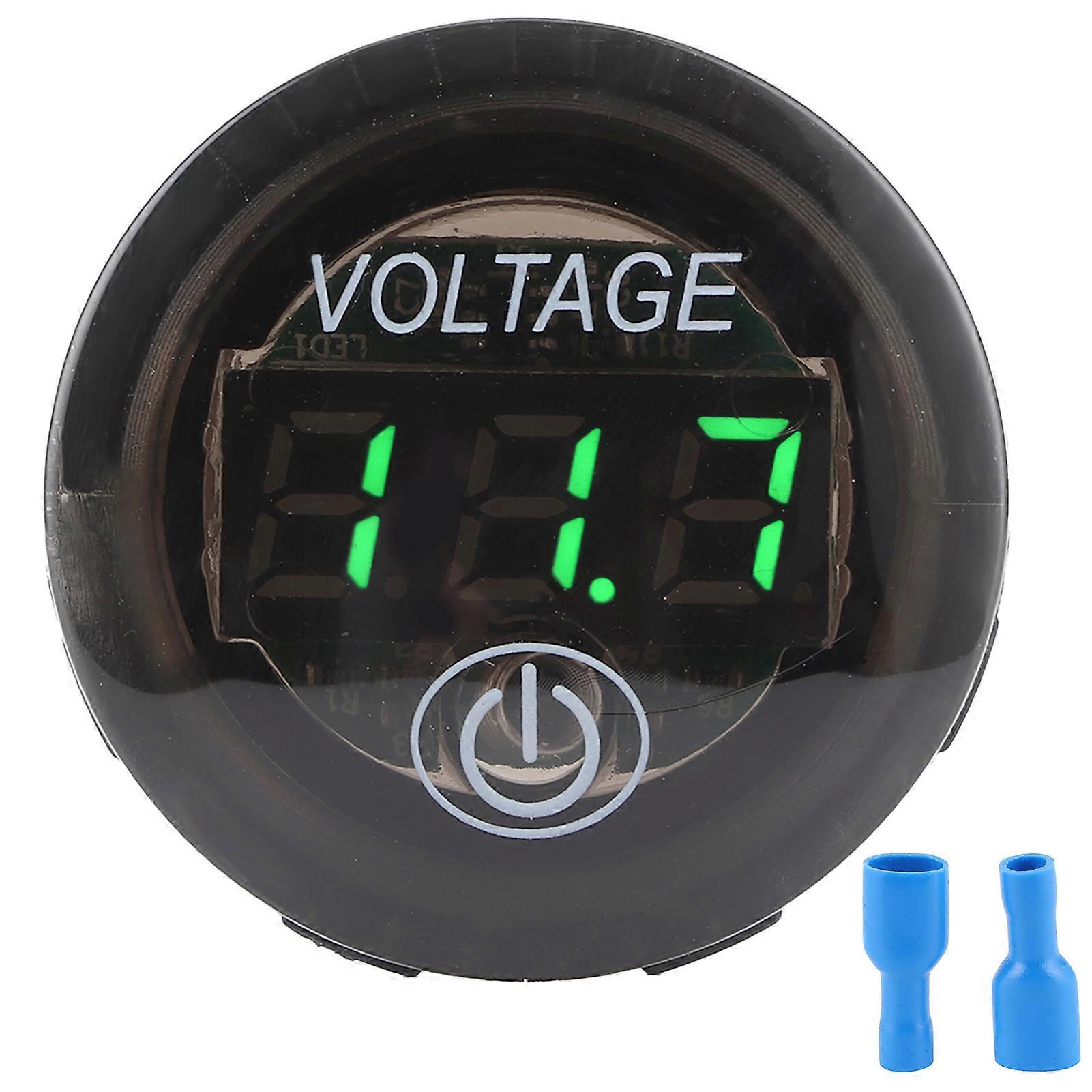 Universal Led Dc Digital Voltmeter Voltage Meter Car Battery Gauge 1224v W/ Touch Switch Red