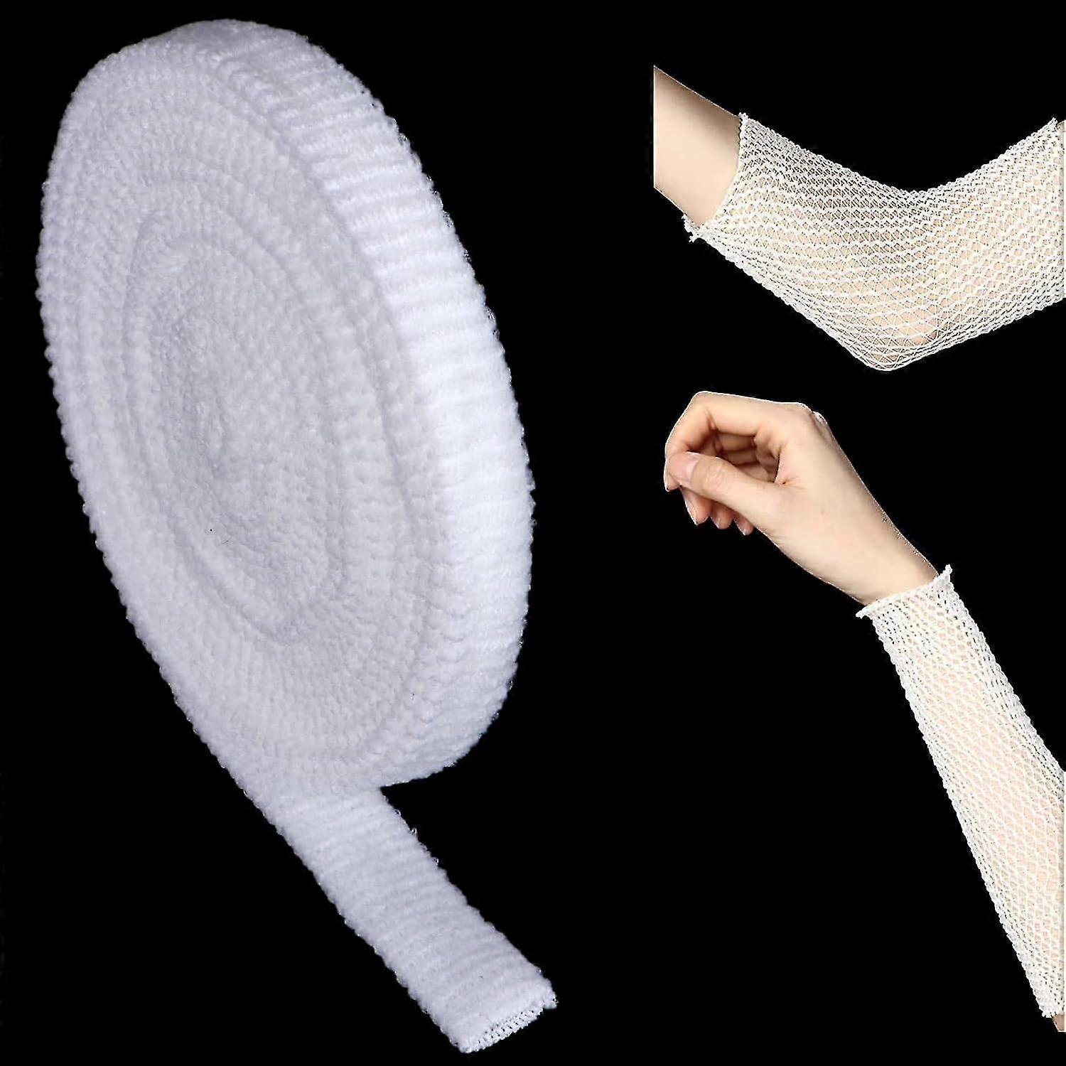 Elastic Tubular Mesh Bandage Breathable Tubular Bandages Stretchable Fixation Tape for Dressing Rete