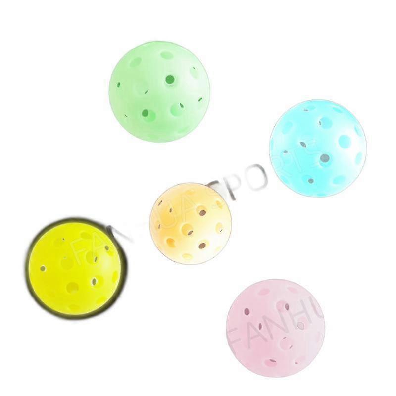 5x Luminous Pickleball Ball Pickleball Accessories for Outdoor Indoor Adults
