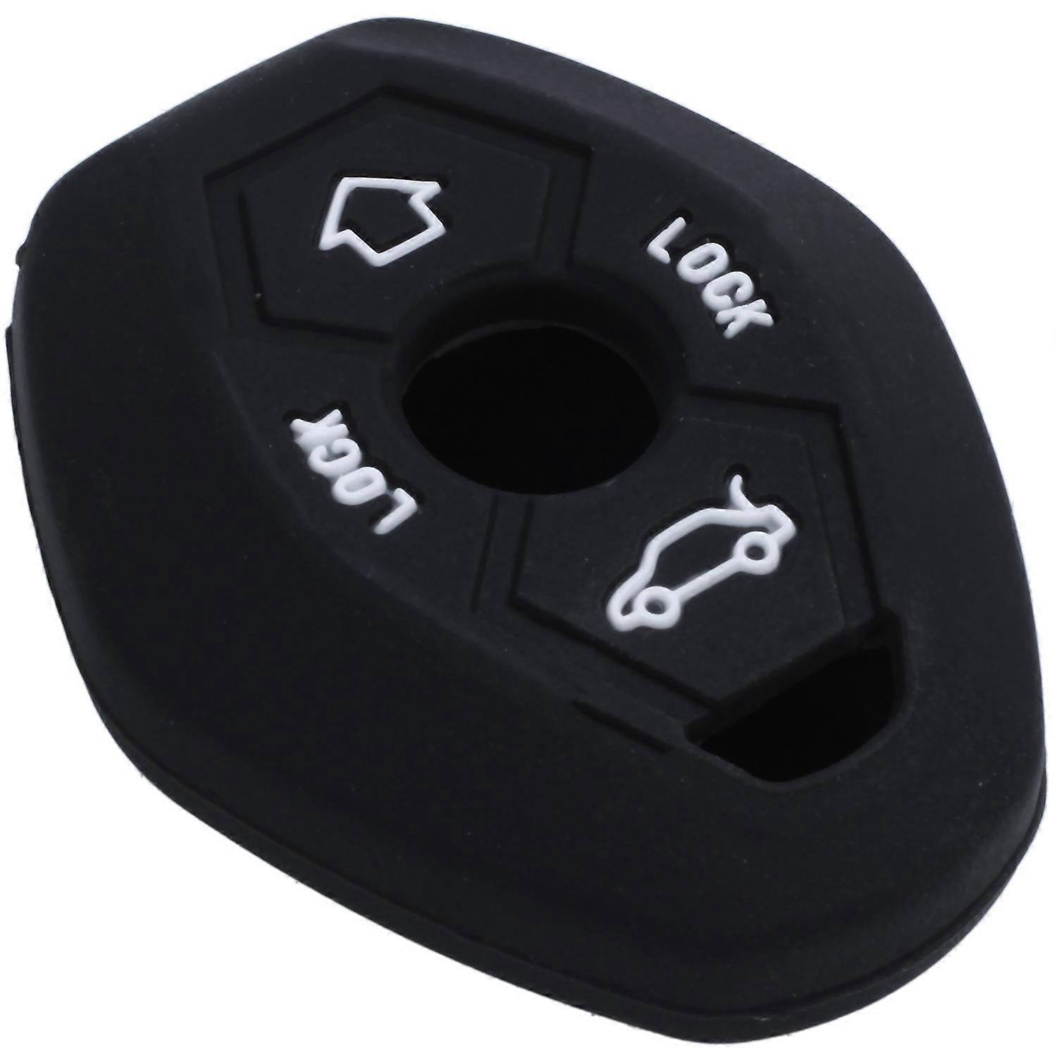 3 Button Remote Key Fob Silicone Case Cover For E46 E39 E63 E36 E81X5 Z3 Z4, Black