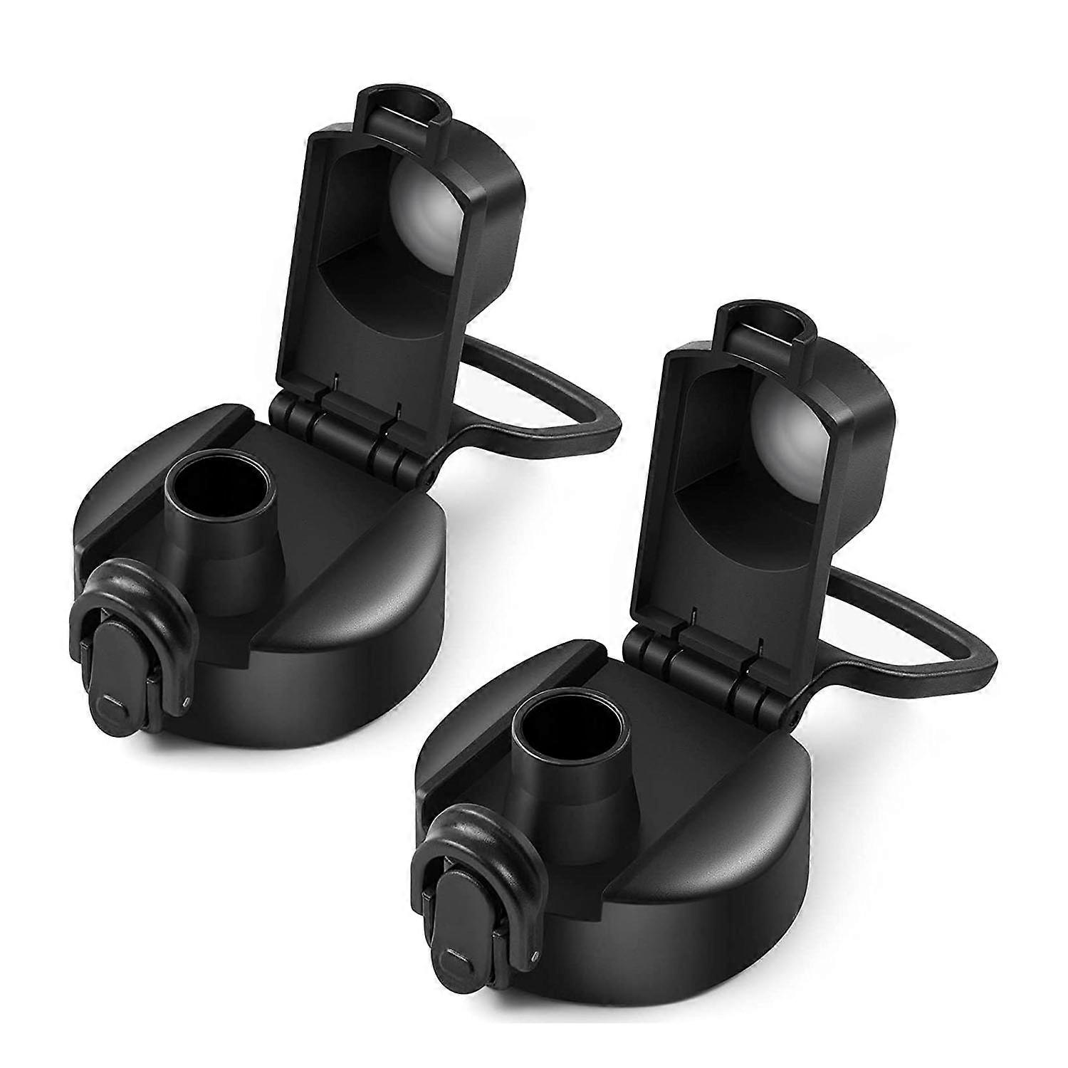 2Pcs Auto Spout Lid for Wide Mouth 12, 16, 18, 20, 32, 40, 64Oz, Replacement Wide Mouth Lid with Bu