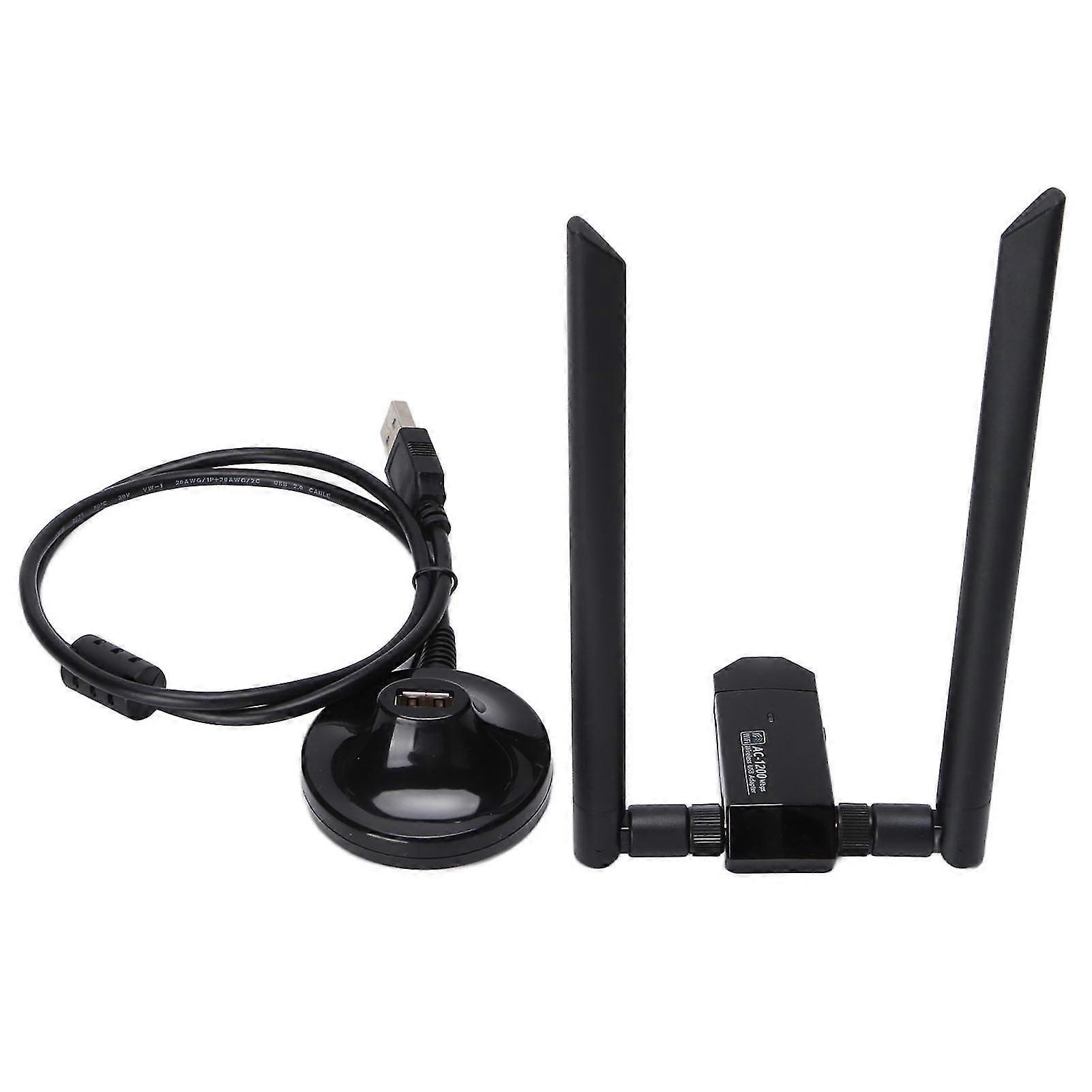 KINCJON Wireless Network Card 1200Mbps Long Range Dual Band Wireless USB WiFi Adapter Compatible with PC Desktop-YM