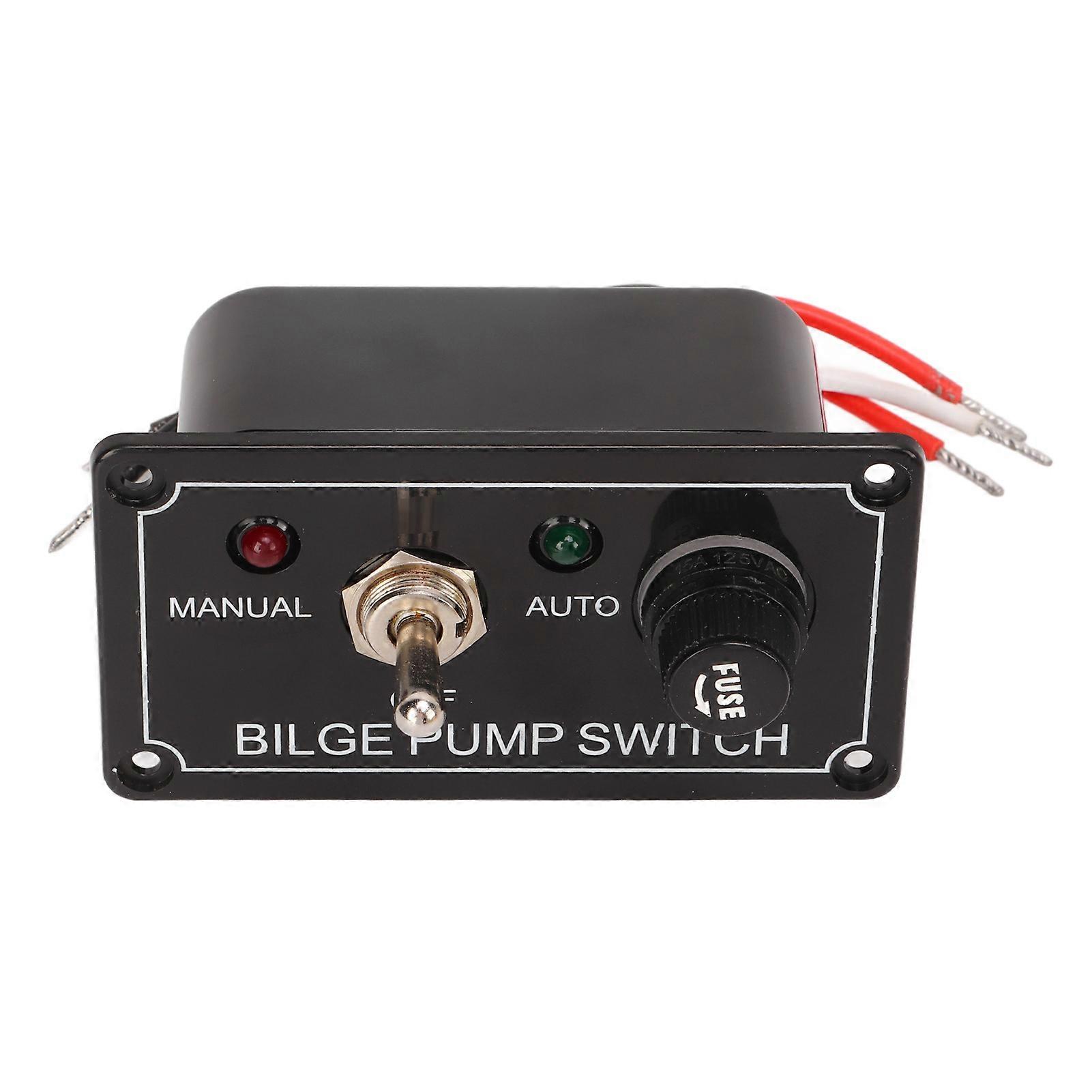 3 Way Bilge Pump Switch Rocker Toggle Switch Panel Marine Manual Off Auto Switch Panel 