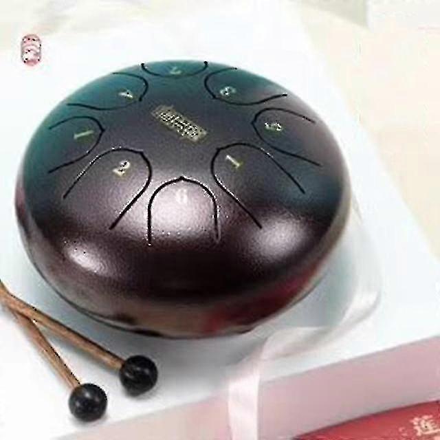 タングドラム6インチスチールタングドラム8トーンハンドパンドラムセット、Medit用バッグドラムを運ぶスティック付き