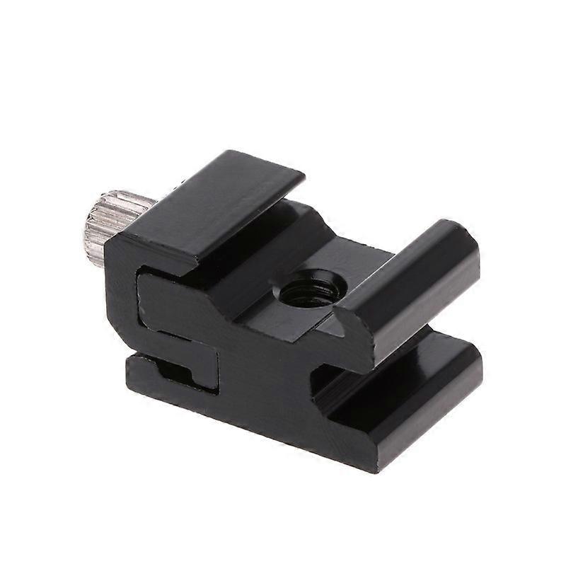Flash Base Flash Hot Shoe Base Conversion Cold Shoe Base Adjustable Elastic 1/4 Screw Interface Black 4 pieces YDW