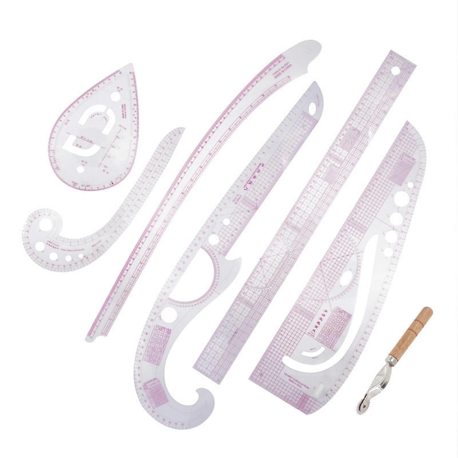 7pcs Clear Metric Sewing Ruler Set Lightweight And Practical Curve Ruler Tool For Beginners Tailors Designers