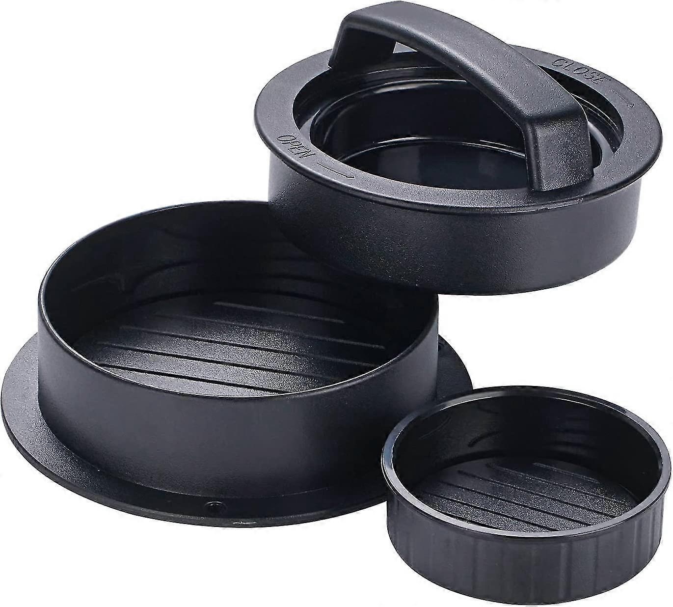 Zk- Burger Press, 3 In 1 Burger Press, Non-stick Burger Mold Kit, Burger Press And Shredded Steak, Burger Press Kit For Bbq Grill (abs Plastic)