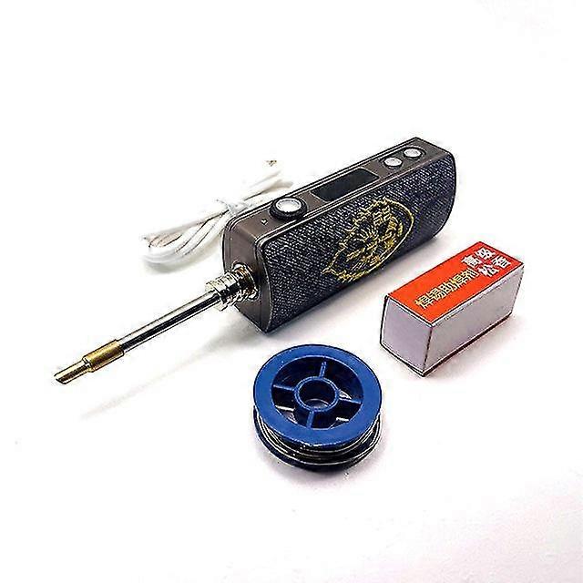 Usb adust 5-80w electric soldering irons wireless mobile portable internal heating soldering station 2500mah 70*33*23mm sliver