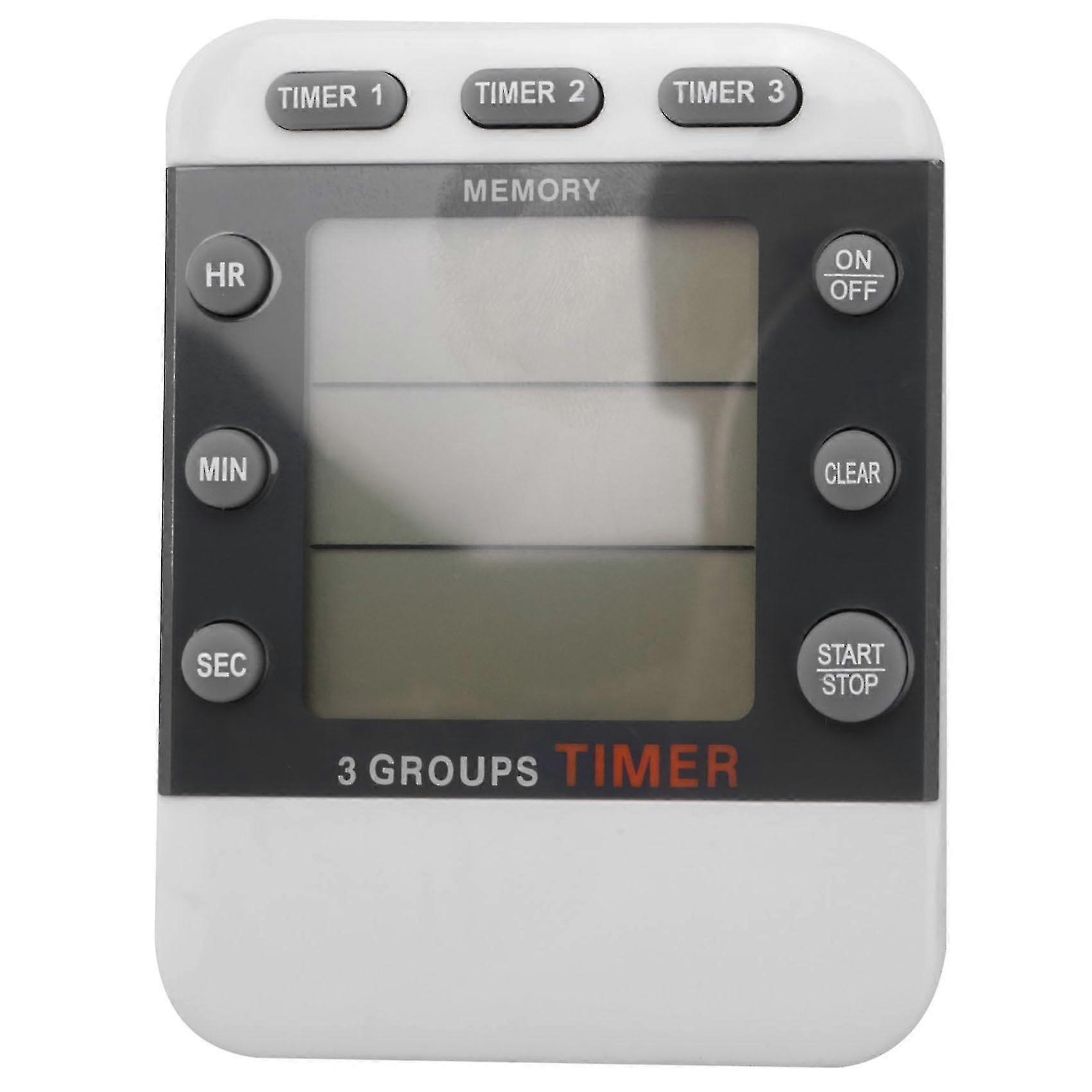 Digital Timer 100 Hour Triple Count Down/up Clock Timer Kitchen Cooking Timer With Lcd Display Loud Alarm Magnet Bracket