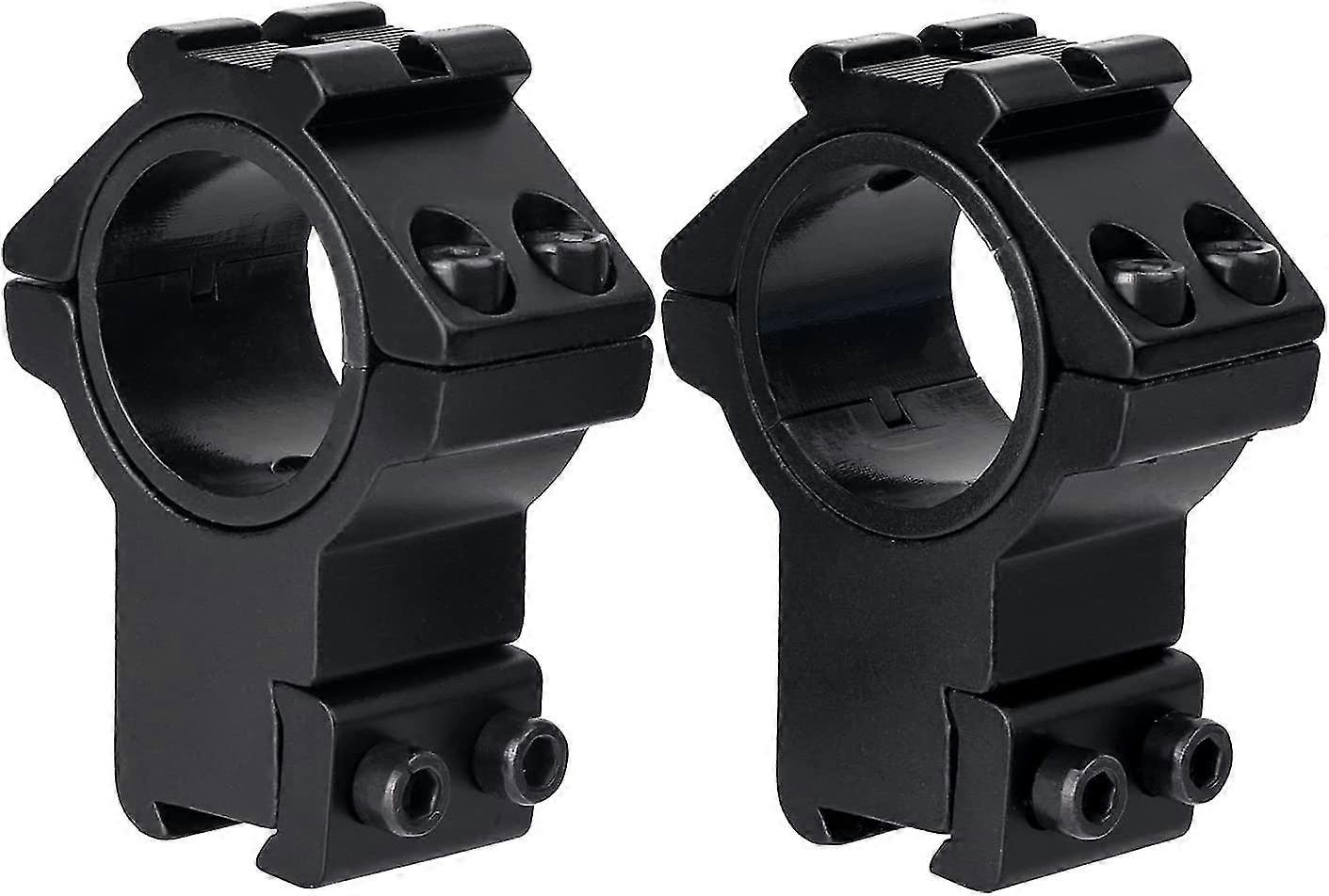 High Profile 1" Scope Mount Rings - 30mm/25.4mm Scope Mount Adapter Picatinny Rail (11mm)