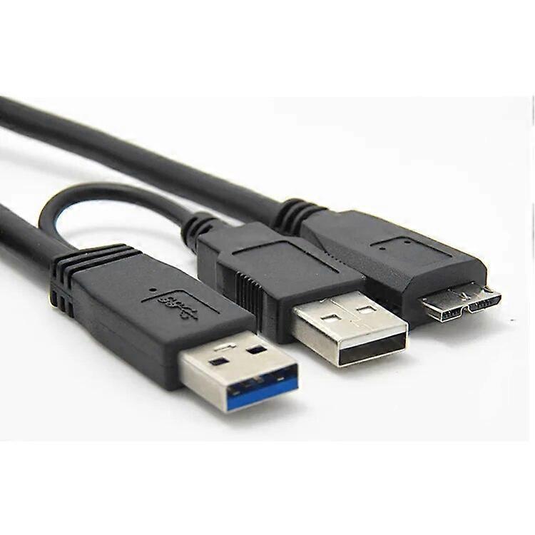 Καλώδιο φορητού σκληρού δίσκου USB 3.0 AM αρσενικό σε αρσενικό λιμένα Micro B διπλής κεφαλής τύπου Y έως 5 Gbps Καλώδιο μετάδοσης δεδομένων Τροφοδοτικό