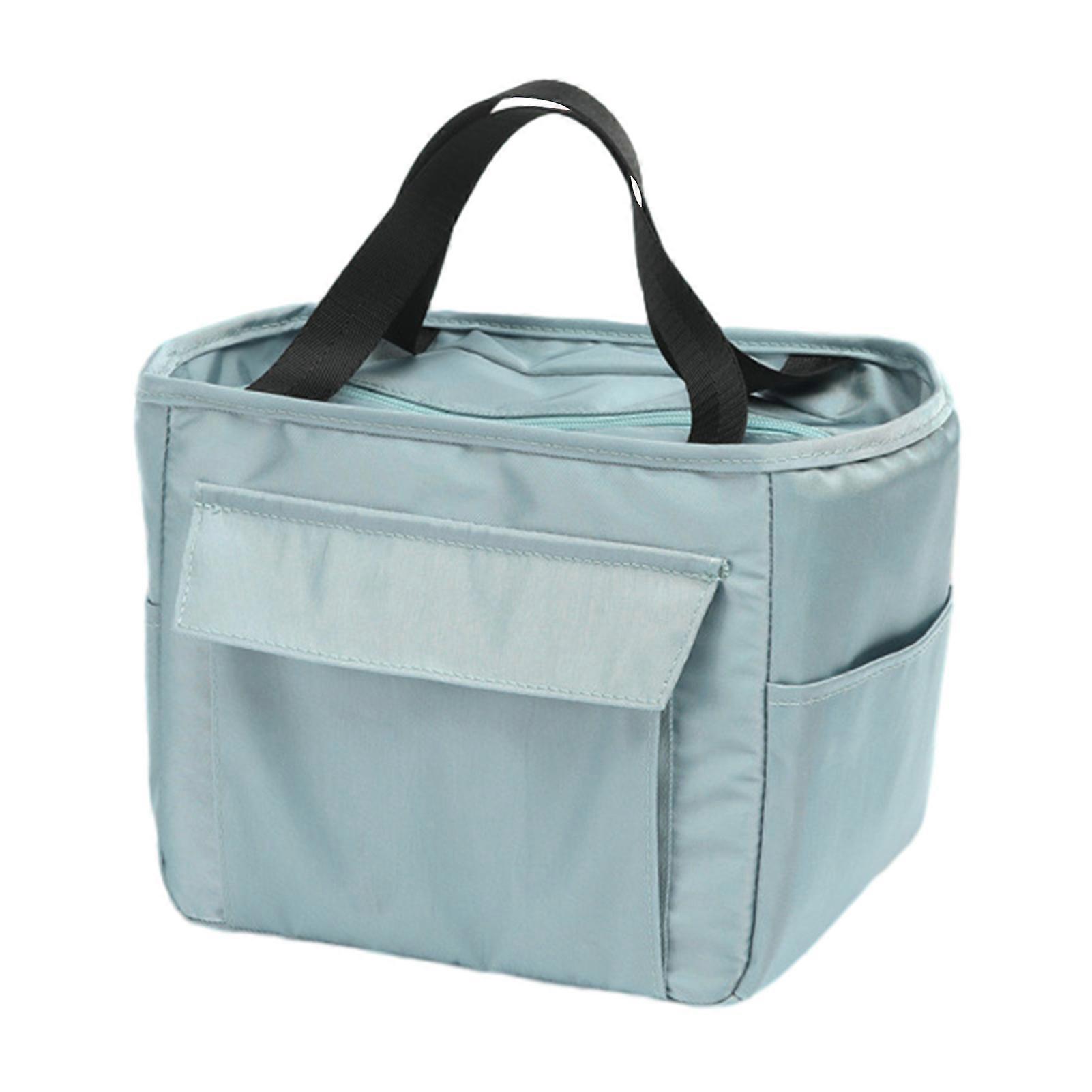 Simple Solid-Color Insulation Bag Waterproof Travel Lunch Box for Children Kids Adult