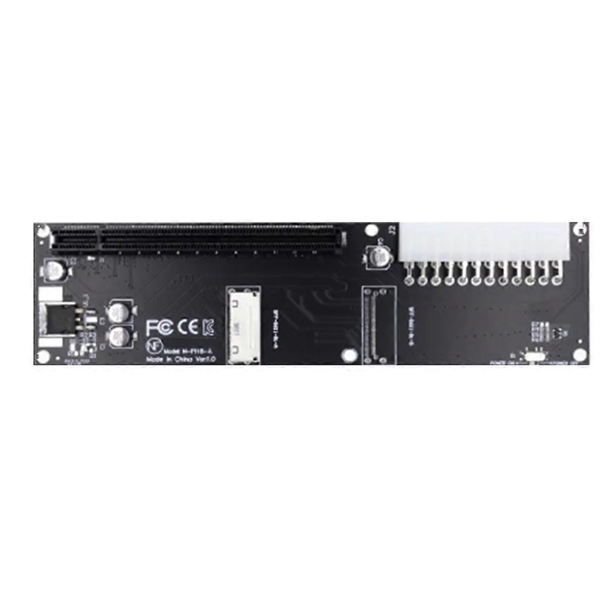 Oculink SFF-8612 8X to PCIE X16 PCI-Express Adapter with ATX 24Pin Power Port for Mainboard Graphic