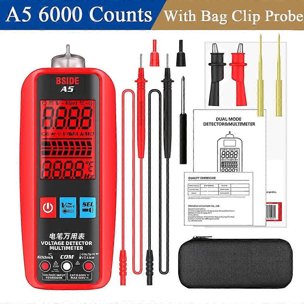 BSIDE Digital Smart Multimeter Measurement Test Meter Temp Detector 3-Results Display Current Tester VFC Ohm Diode Voltage Meter