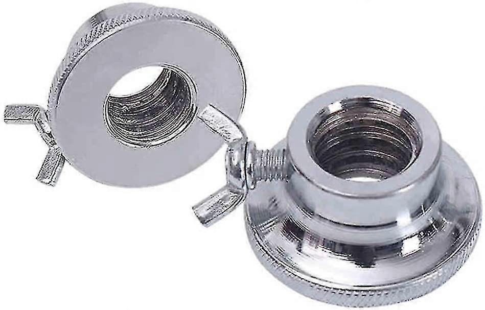 Barbell Lock Ring Dumbbell Hexagonal Nut Cap For Weight Training Fitness Exercise (silver) (2pcs)