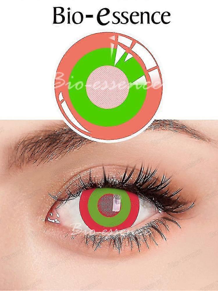 ريبيكا 1 زوج عدسات لاصقة تأثيري للعيون أنيمي لينس سايبربانك إيدجررنرز ريبيكا تأثيري لينس لوسي تأثيري 14.5 ملم