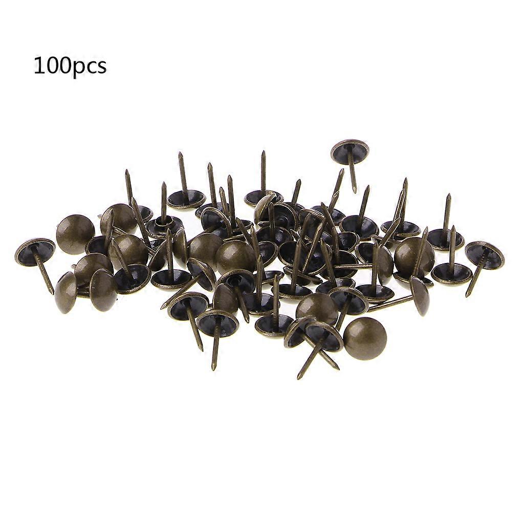 100stk Antikke Messing Polstring Nails Møbler Tacks Pins Hardware Decor