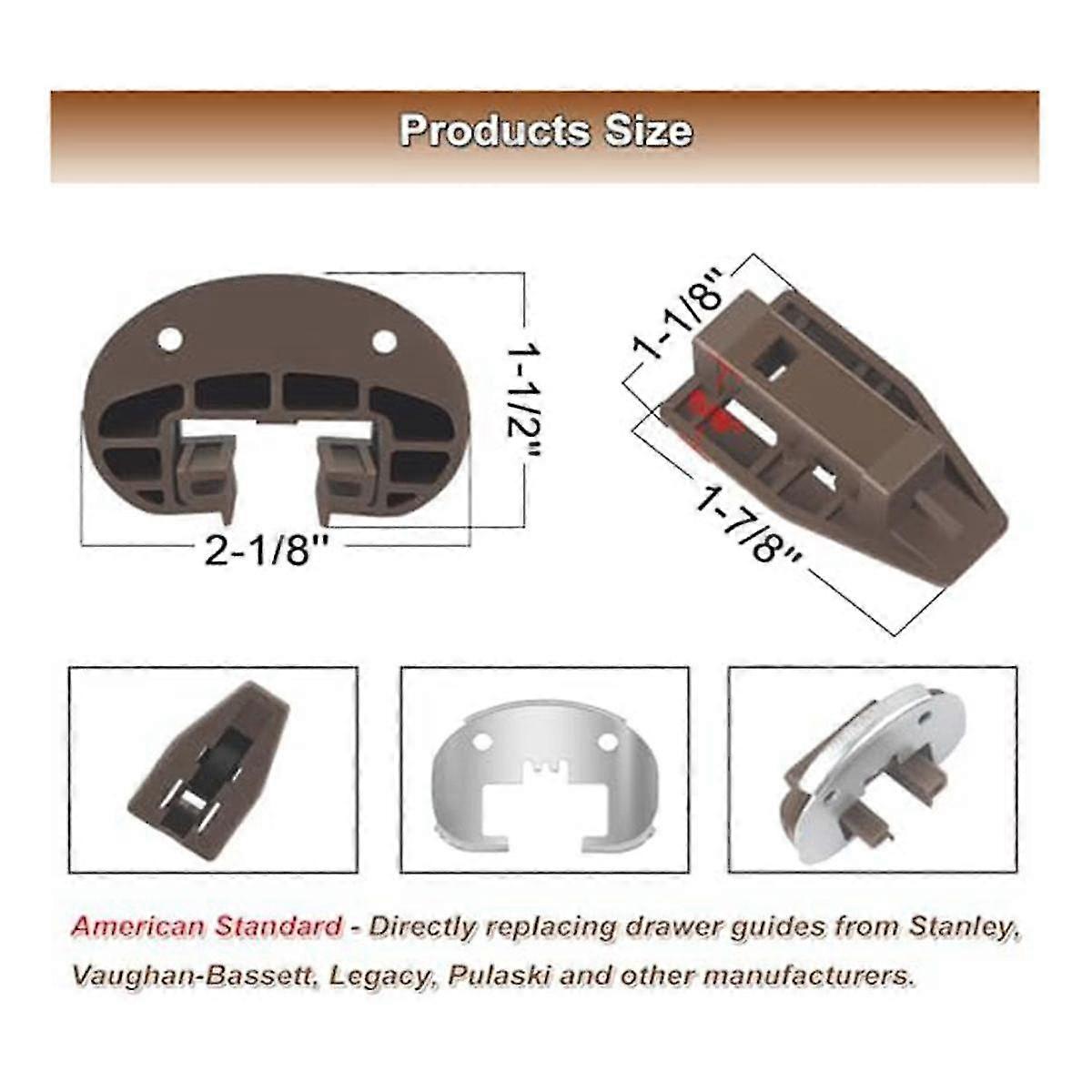 thumbnail interactive-video image 1 of Kenlin Genuine Style Plastic Drawer Guides – 7-Pack R7321 Case Runners And Stops 1 of 5