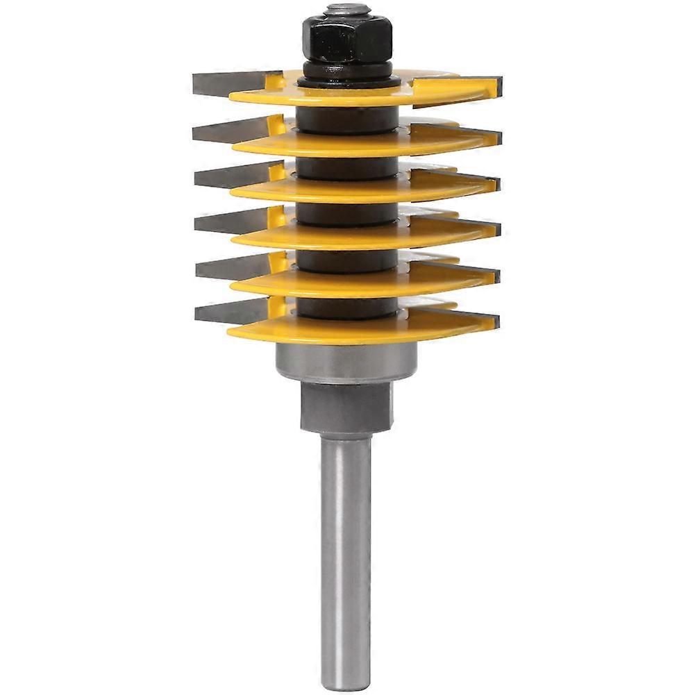 8mm Shank Professional Finger Joint Router Bit -5 Adjustable Blades 3 Flute for Wood Cutter With 46mm Cutting Diameter for Woodworking Tools