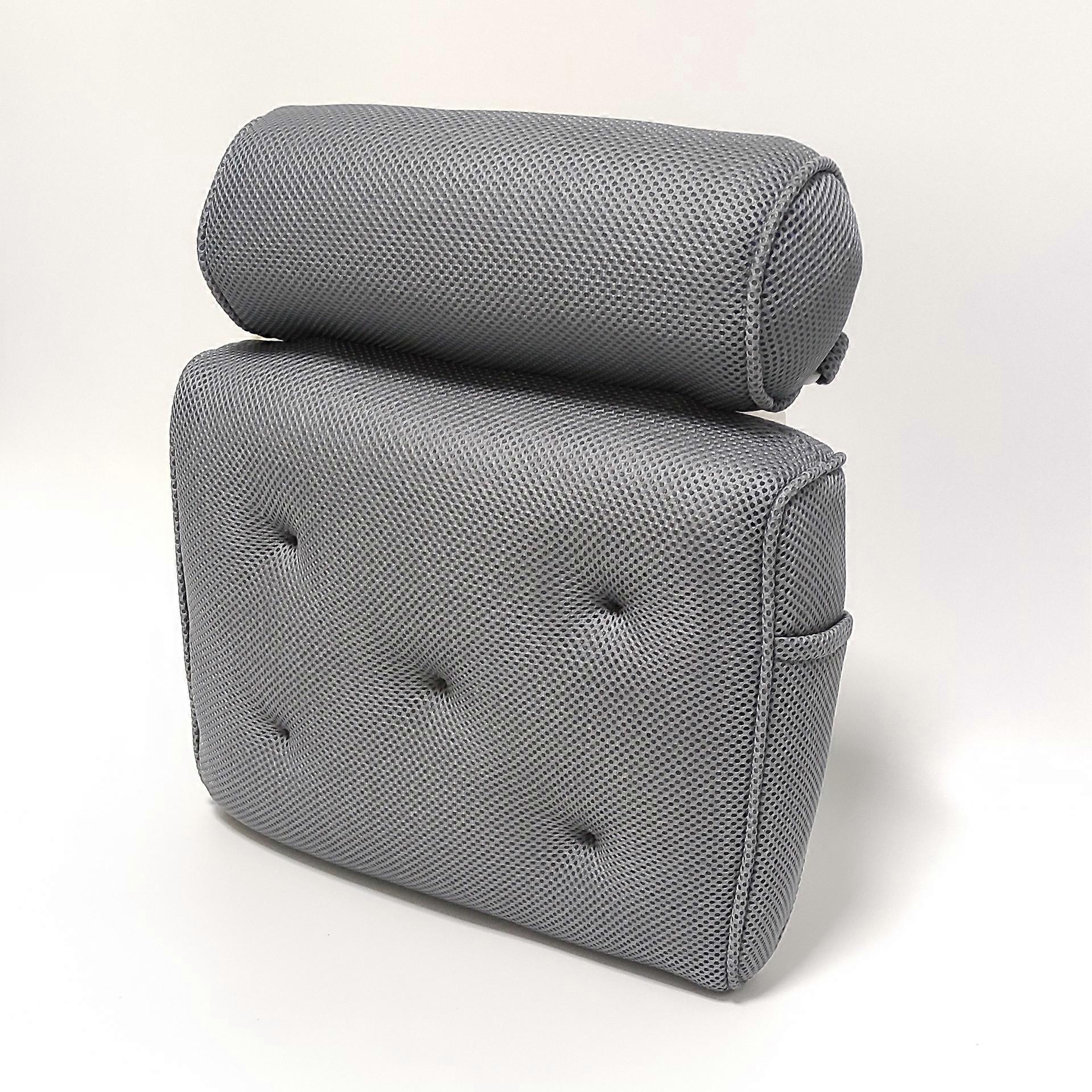 Fast Drying Bath Cushion with Headrest Supports Head, Neck, and Back - Thick, Portable, Bathing Accessories - Bathtub Pillows for Relaxing